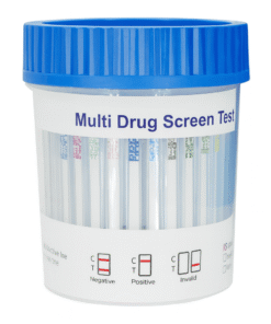 Multi-6 urin hurtigtest i kopp som påviser THC, opiater, kokain, amfetamin, metamfetamin og benzodiazepiner – rask og enkel narkotikatest.