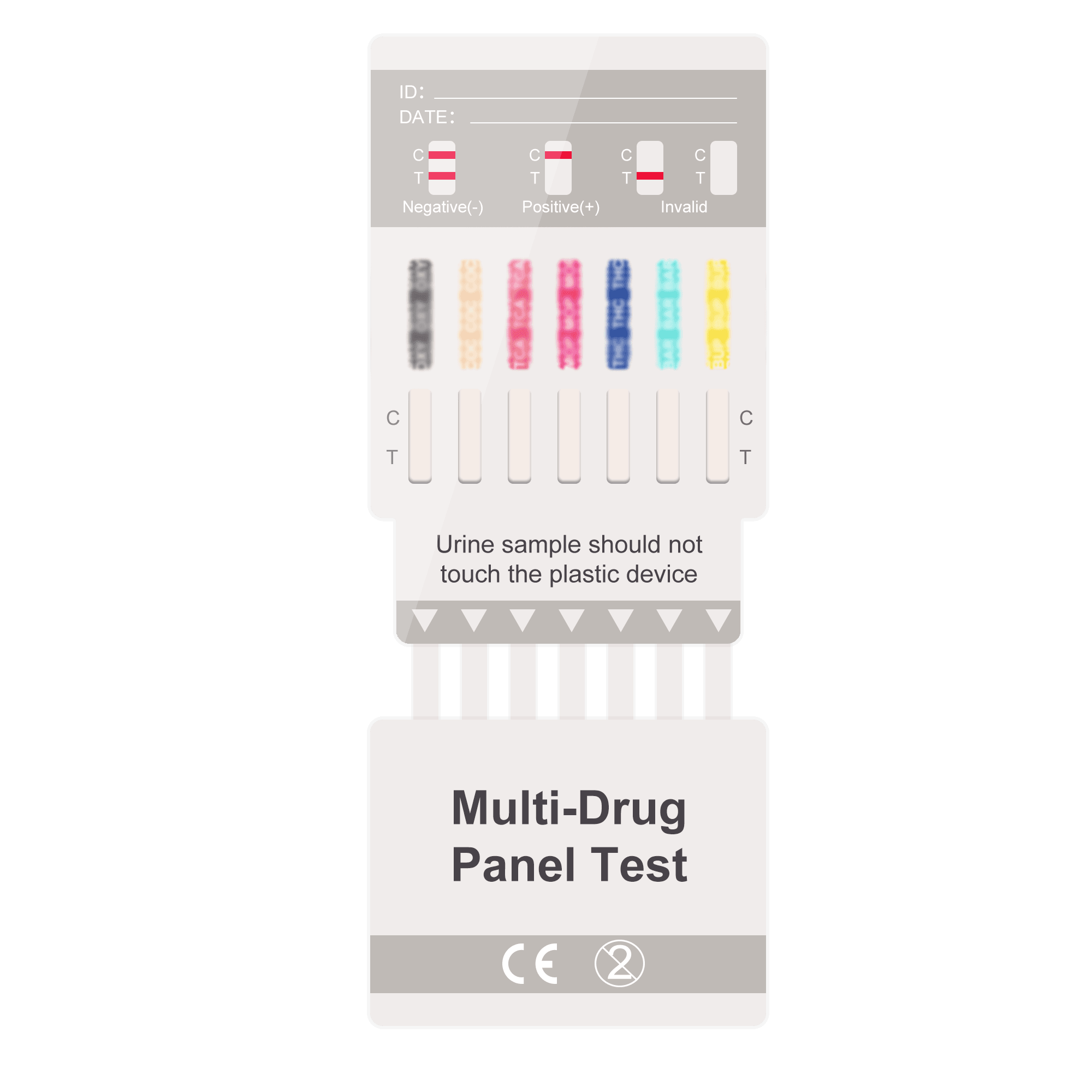Multi-6 urin hurtigtest som påviser THC, opiater, amfetamin, metamfetamin, kokain og benzodiazepiner i urin – rask og enkel narkotikatest.