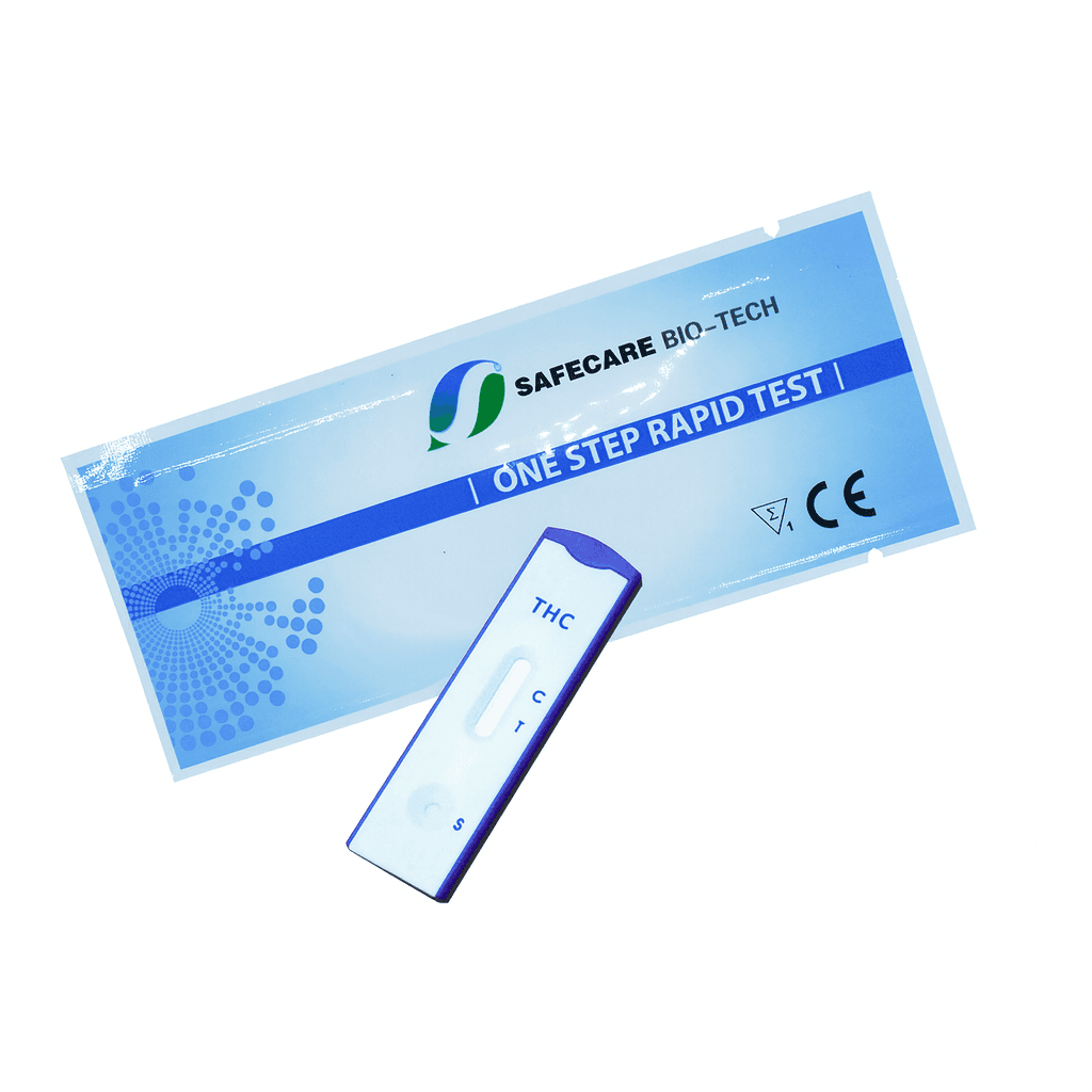 THC urin narkotikatest kasett med forseglet pose — hurtigtest for cannabis (marijuana).