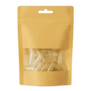 Bilde av tomme kapsler størrelse 0/00/000 – gjennomsiktige gelatinkapsler til fylling med pulver, urter eller kosttilskudd